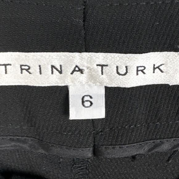 Trina Turk Black Slacks Office Professional Versatile Size 6 Designer Slacks - Picture 7 of 8